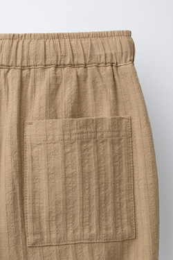 ZARA БРЮКИ ПРЯМОГО КРОЯ, ПЕСОЧНЫЙ