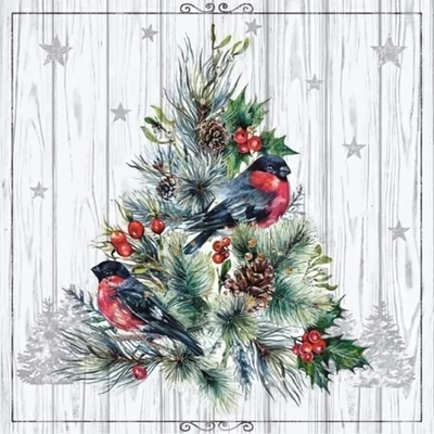 Салфетки бумажные 33*33 Home Collection Classic Изящная ель, 3 сл., 20л