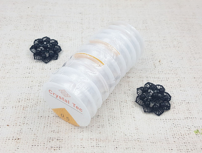 Нить силиконовая для бисера, 0,5 мм, прозрачный