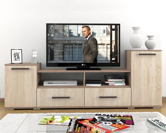 Тумба-ТВ ПАРУС-2 ясень шимо / дуб сонома