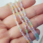 Бусины стекло, эффект кошачьего глаза, огранка, р-р 3мм, цена за нить 22.5см