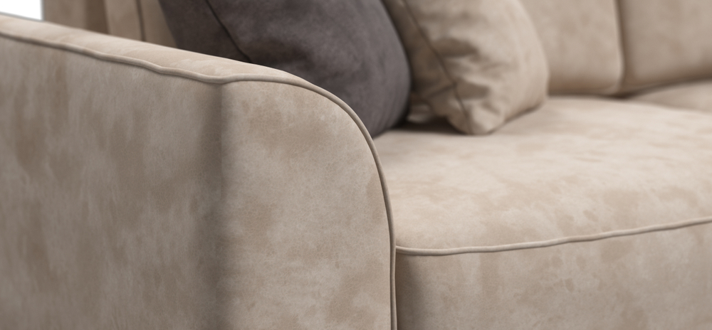 Диван Кинг Велюр Алькантара пепел