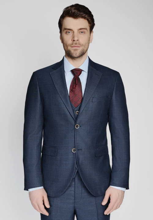 Мужской классический костюм (синий) В62