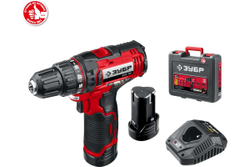 Дрель-шуруповерт ЗУБР 12В, 2 АКБ 2Ач, в кейсе ДШЛ-125-22