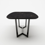 Стол овальный BENZ 160, керамика матовая, черная