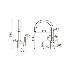 Смеситель для кухни Omoikiri Wakayama-GM Вороненая сталь