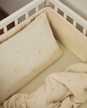 Бежевый защитный чехол для детской кроватки Tandani 30 x 180 см