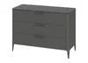 Комод Type 3 ящика ширина 120 см (темно-серый)