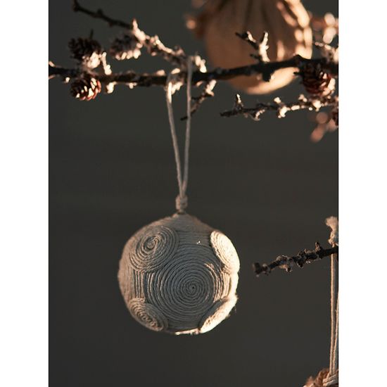 Набор елочных шаров zero waste из джута из коллекции new year essential