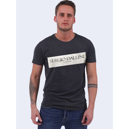 Мужская футболка темно-серая с принтом Sergio Dallini SDT750-3