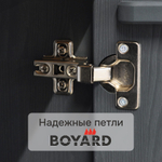 Комод из сосны Раст 2 ящика, с органайзерами, 2 двери с полкой для хранения, серый/антик