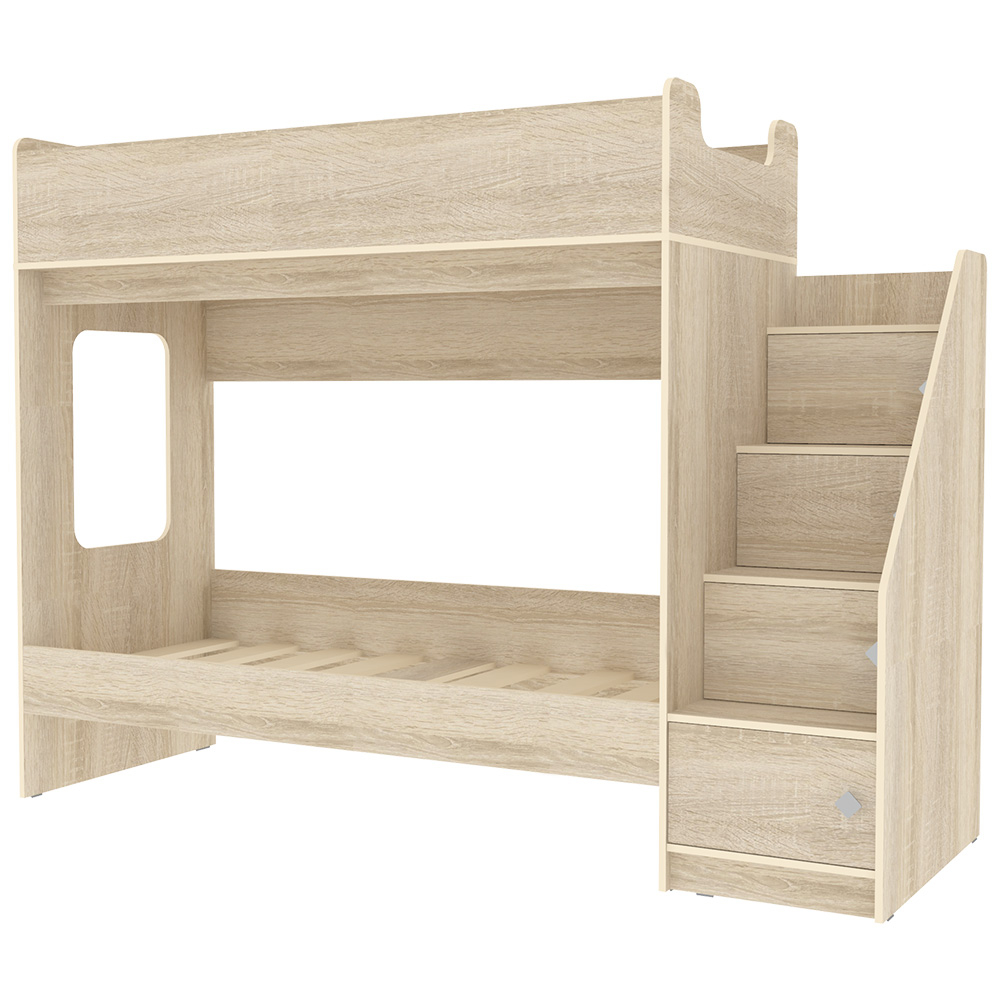 Двухъярусная кровать КарИВи Л-Д602.3 75х190 Дуб Сонома Дуб Сонома
