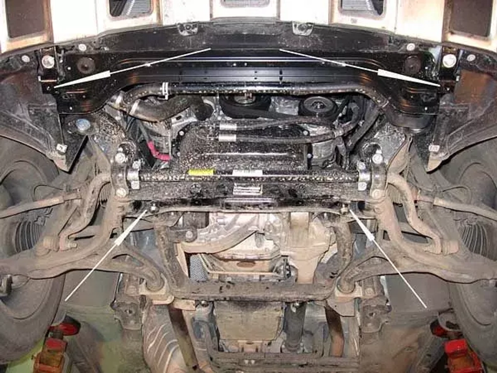 Защита картера и КПП Sheriff для Mercedes Benz ML II (W164) 2005-2011 арт.13.1172