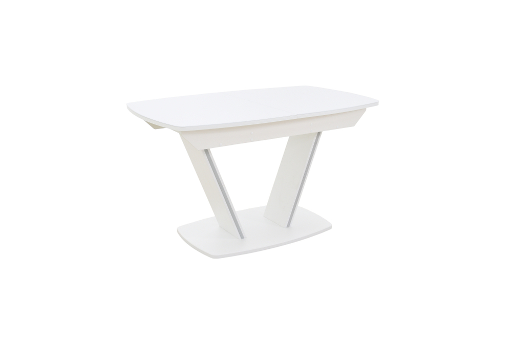 Стол Аврора Дрезден, OPTIWHITE Белый/Белый матовый шагрень