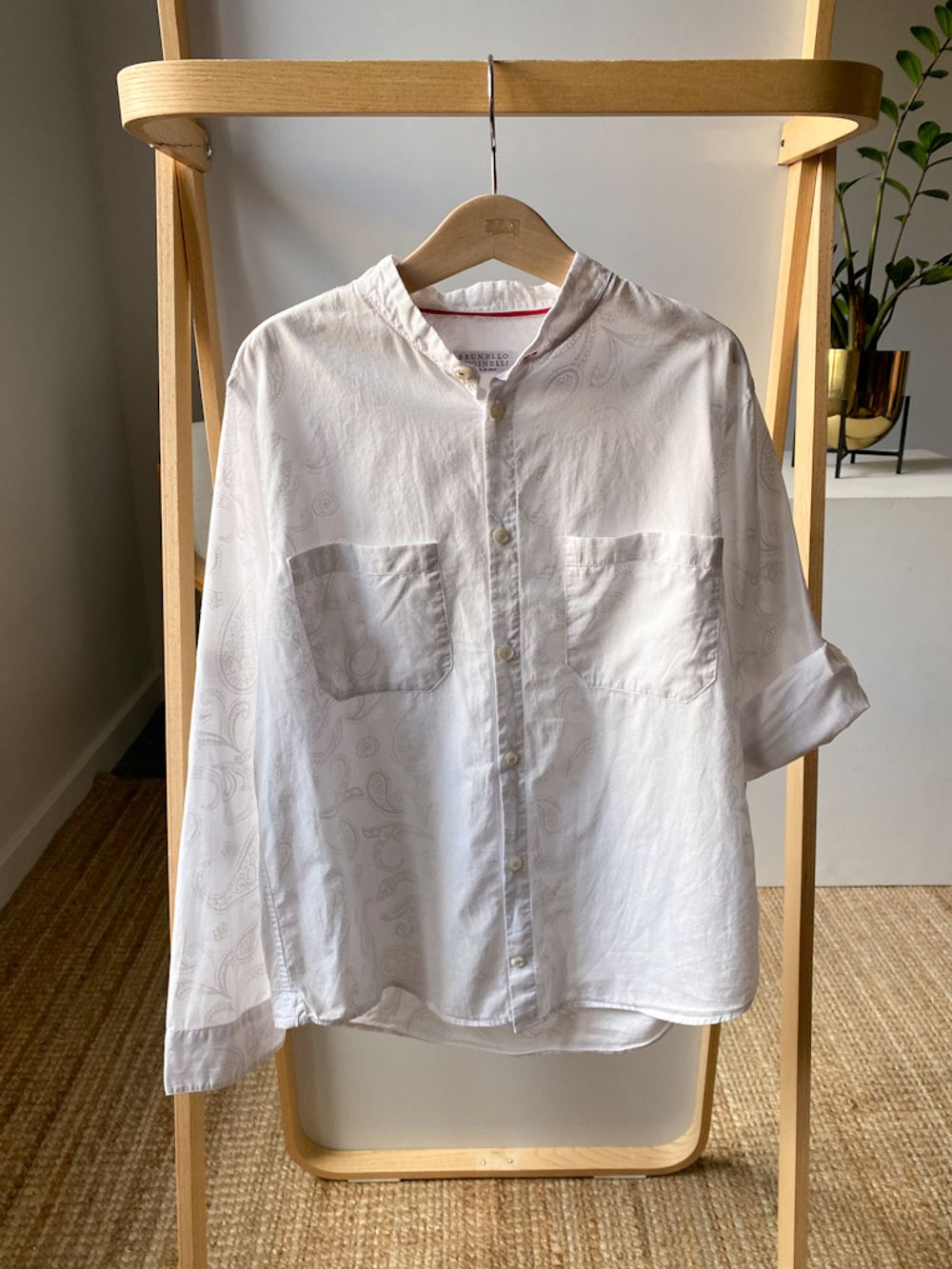 Хлопковая рубашка Brunello Cucinelli, 140