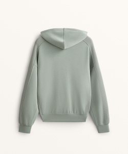 Oysho Толстовка с капюшоном из мягкого модала, синий/зеленый