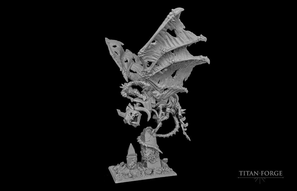 Grand Alliance Death Soulblight Gravelords Vampire Lord on Zombie Dragon миниатюра для dnd, днд, pathfinder, фентези, Настольная игра, НРИ, Варгейм, РПГ
