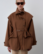 Тренч на молнии из хлопка Стелла Маккартни корица