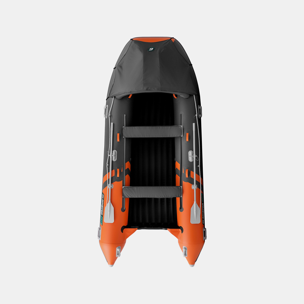 Надувная лодка GLADIATOR E450PRO оранжево-темносерый