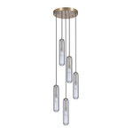 Светильник подвесной 5х5Вт G9, металл/стекло, бронза/прозрачный