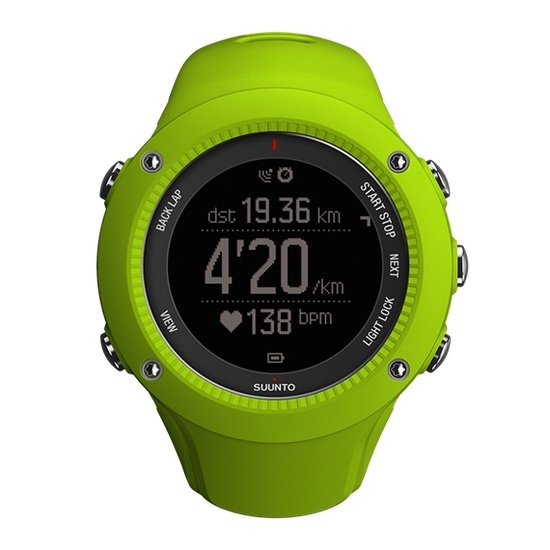 Умные наручные часы Suunto Ambit3 Run Lime HR SS021260000