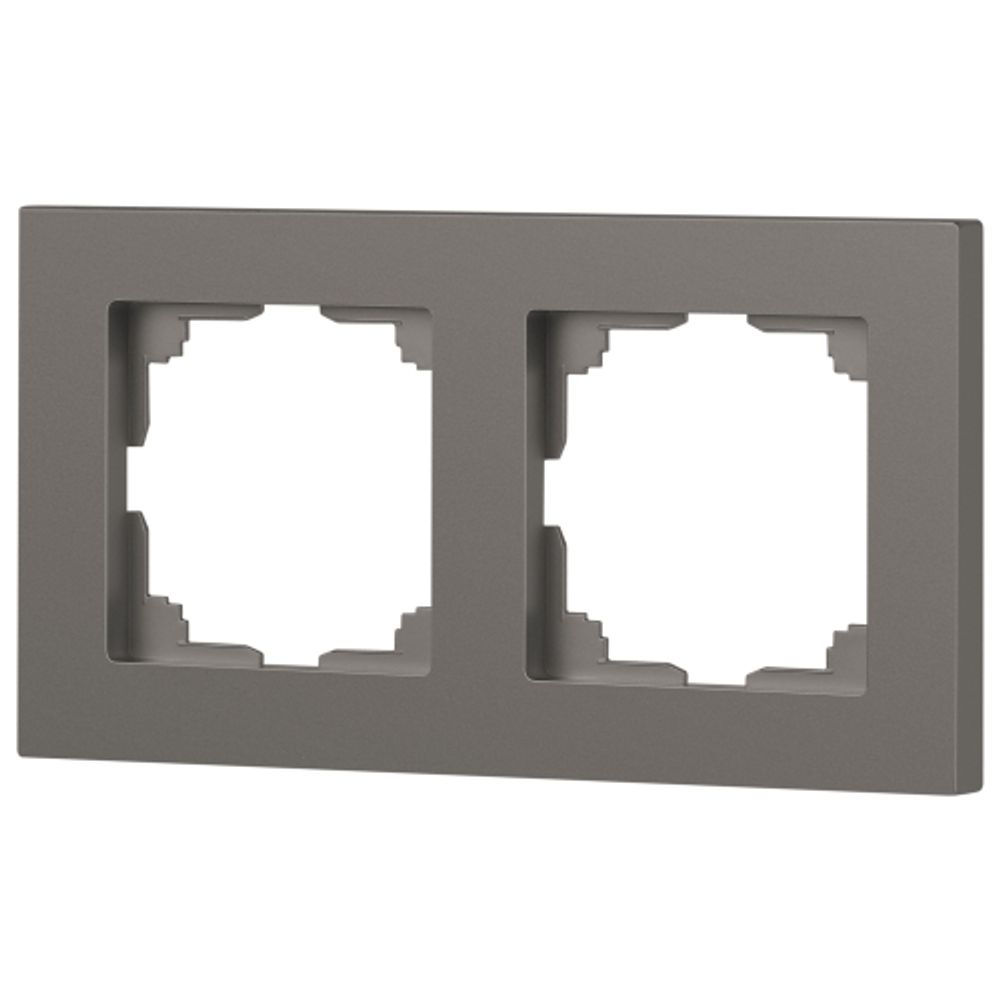 Рамка для розеток и выключателей Intro Accent 6-502-09 на 2 поста, СУ, титан | Intro