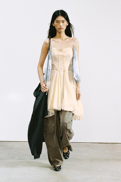 ZARA КОРОТКОЕ ПЛАТЬЕ ГОДЕ С КРУЖЕВОМ, ЭКРЮ