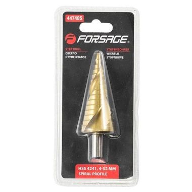 Сверло ступенчатое спиральное Forsage (4-32мм)