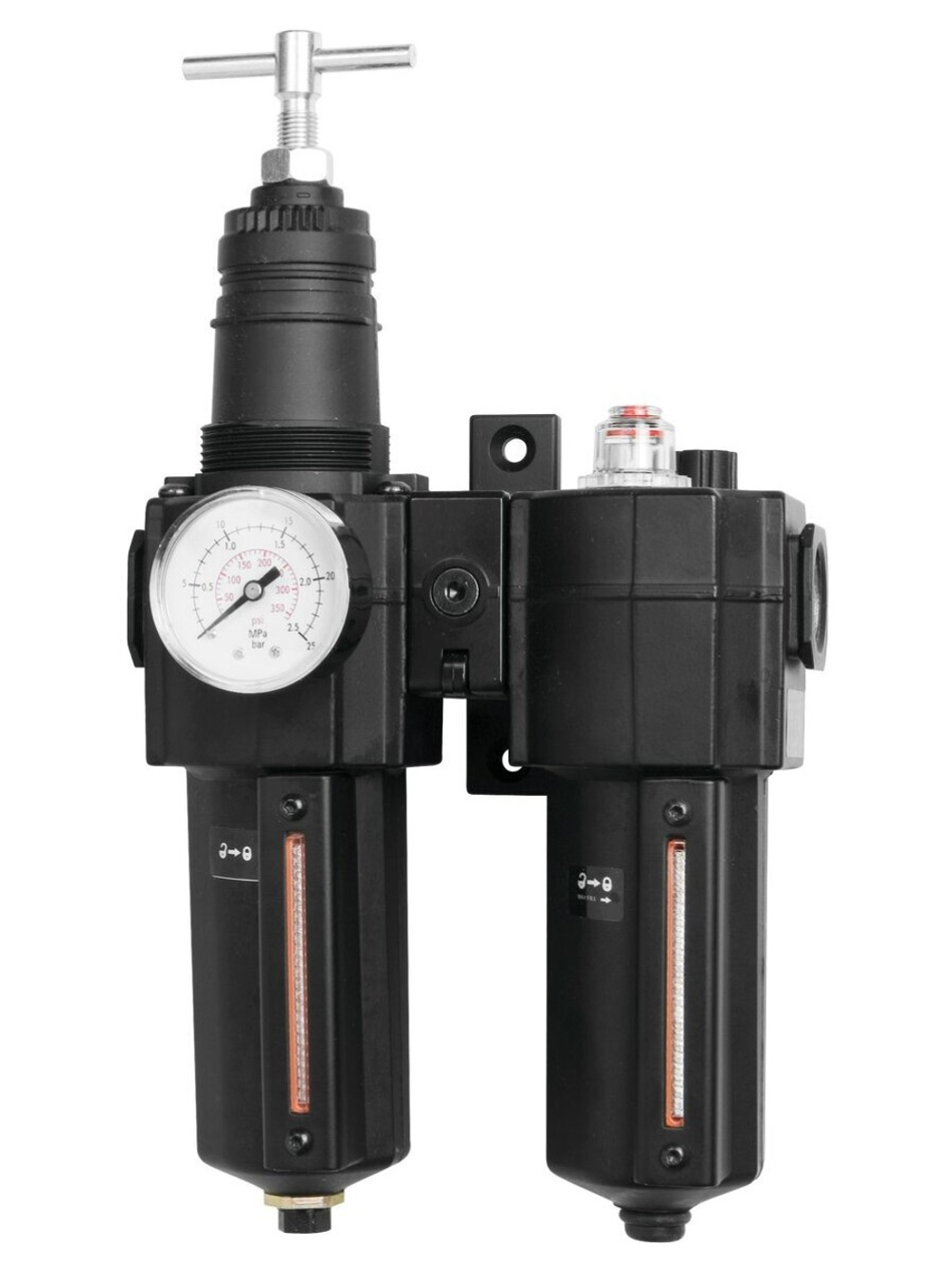 Воздушный фильтр - регулятор и лубрикатор, Ø 1/2 "- от 0 до 12 бар