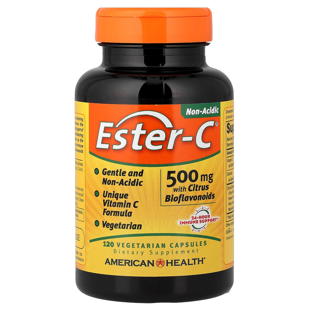 American Health, Ester-C® с цитрусовыми биофлавоноидами, 500 мг, 120 вегетарианских капсул