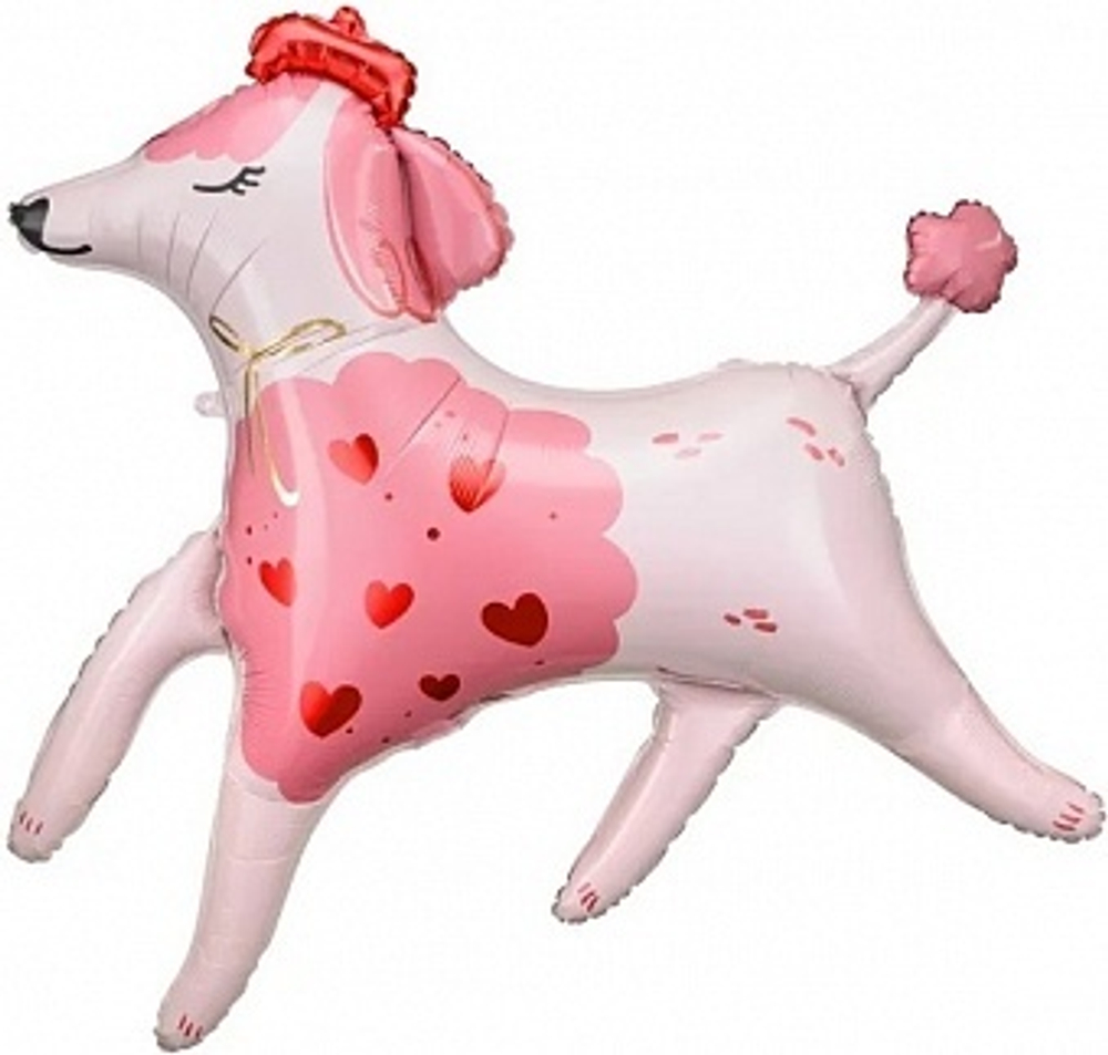 ПОД ВОХДУХ К Фигура Пудель Розовый 84 см.