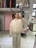 Пуховик Floral голубой