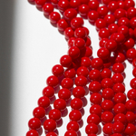 Хрустальный жемчуг, оттенок "Клюквенный макарун", шар 8,3мм