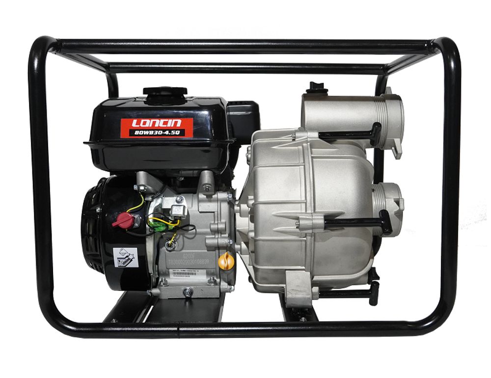 Мотопомпа бензиновая Loncin LC80WB30-4.5Q - для грязной воды [80 мм | 58 м³/ч | 966 л/мин]