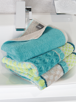 Элитное полотенце махровое Instyle 494 бирюзовое от Cawo Германия