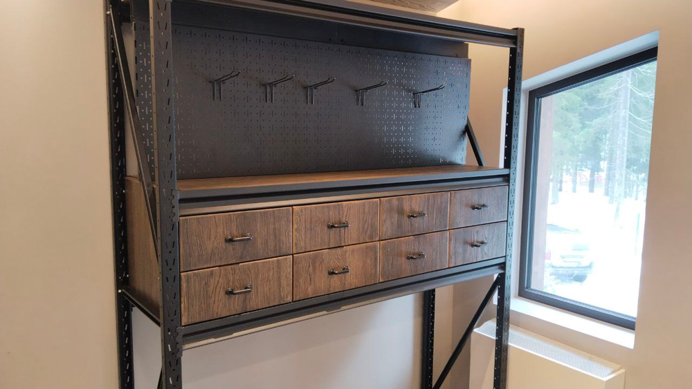 Модульный напольный стеллаж в стиле Лофт