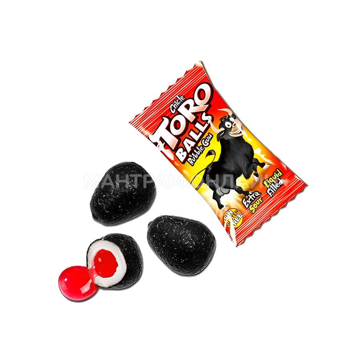 Жевательная резинка Fini El Toro Balls супер кислые бычьи яйца 5 г