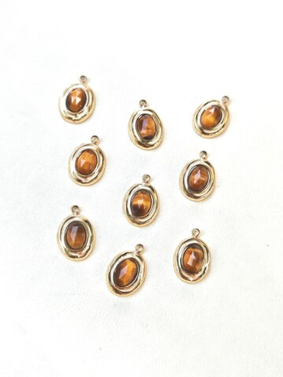 п839-т Подвеска с камнем "Овал" 11*8мм, тигровый глаз