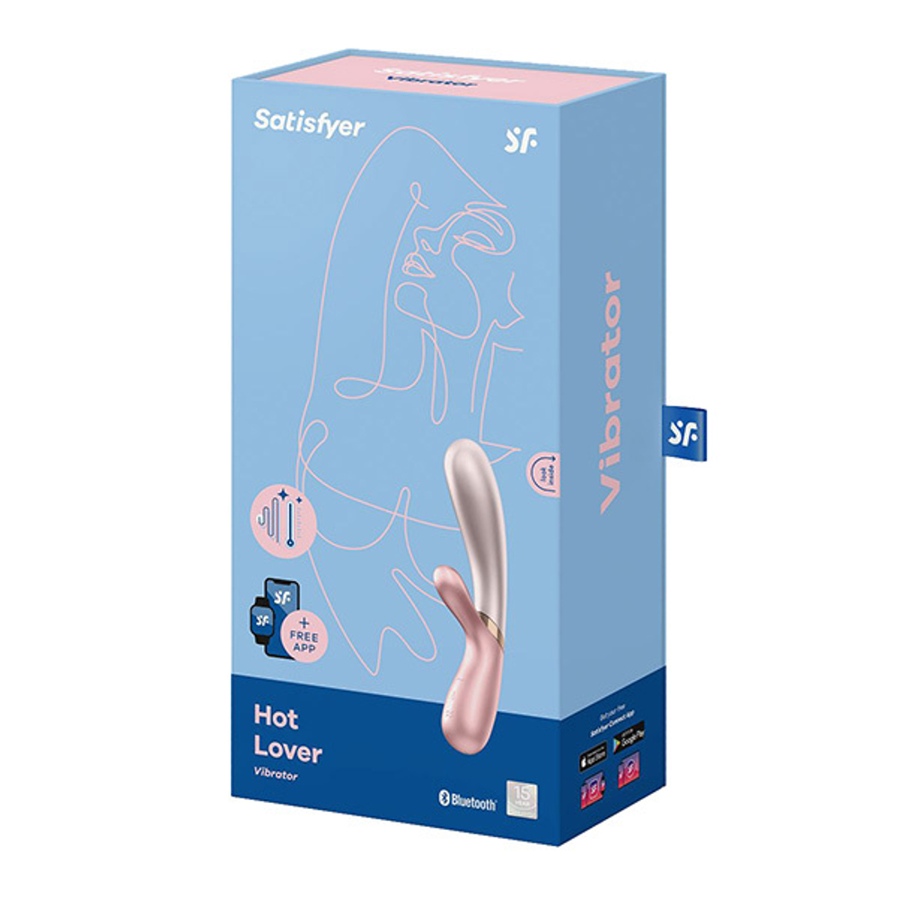 Нежно-розовый вибратор-кролик 19,3см Satisfyer Hot Lover