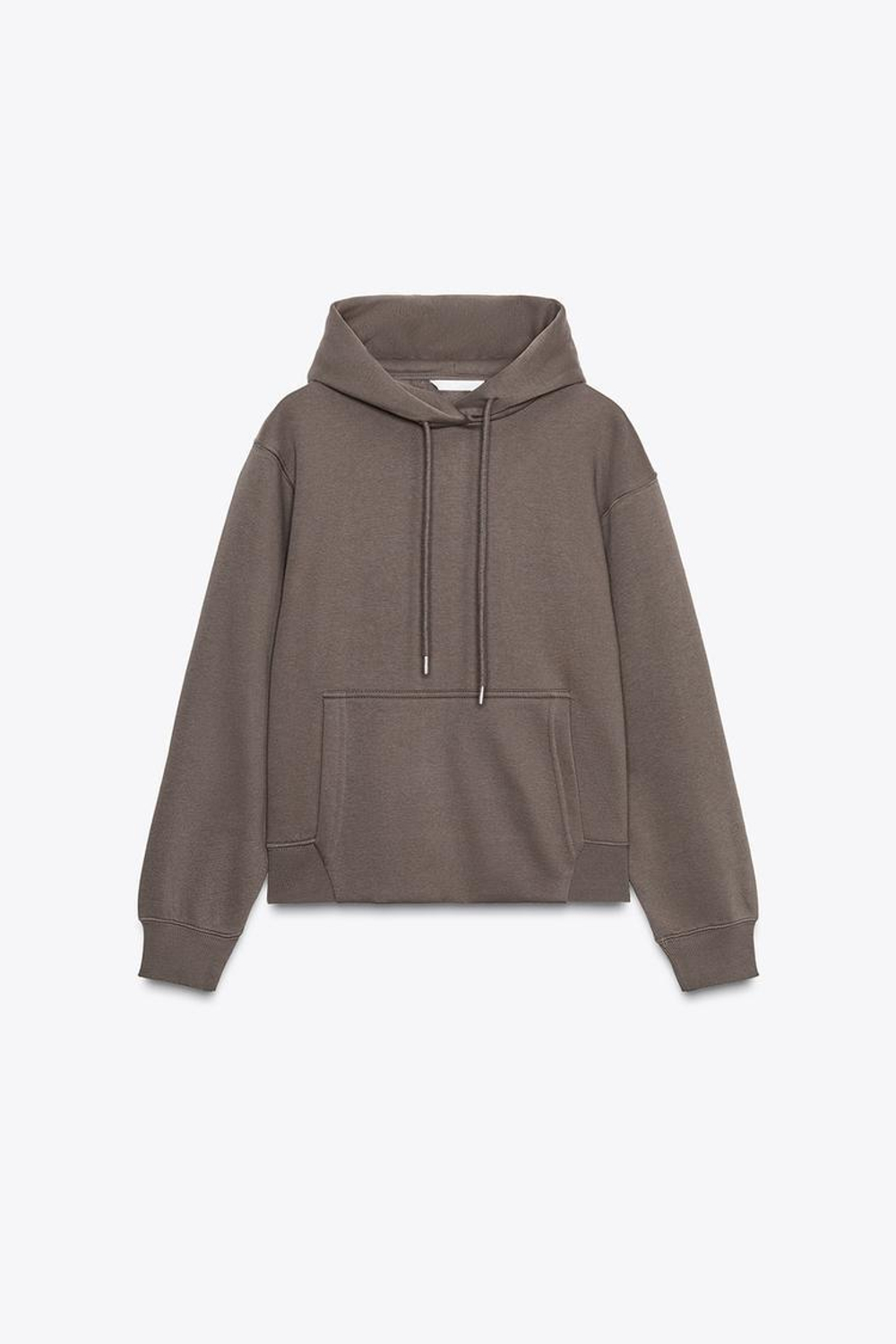 ZARA БАЗОВОЕ ХУДИ, СЕРО-КОРИЧНЕВЫЙ