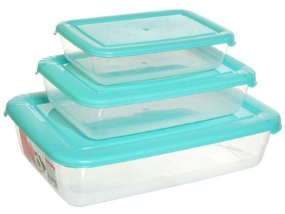 Комплект "Лайт" (3шт) прямоуг. (0,45л 0,9л 1,9л) для СВЧ