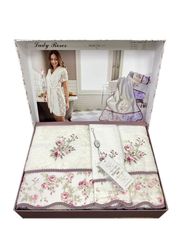 Набор полотенец LADY ROSES крем/фиолетовый 3 предмета Maison Dor (Турция)