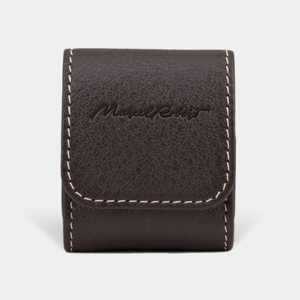 Чехол-держатель кожаный для наушников Petit Easy темно-коричневого цвета