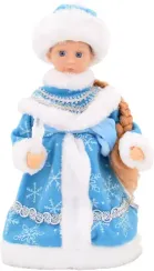 Снегурочка музыкальная 40 см ГОЛУБОЙ (121234)