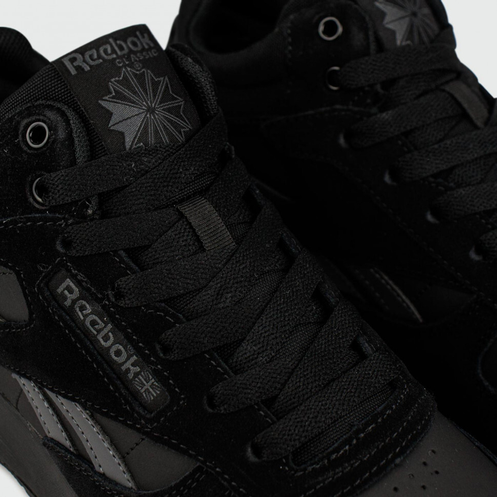 кроссовки Reebok Classic Utility Suede Total Black Winter