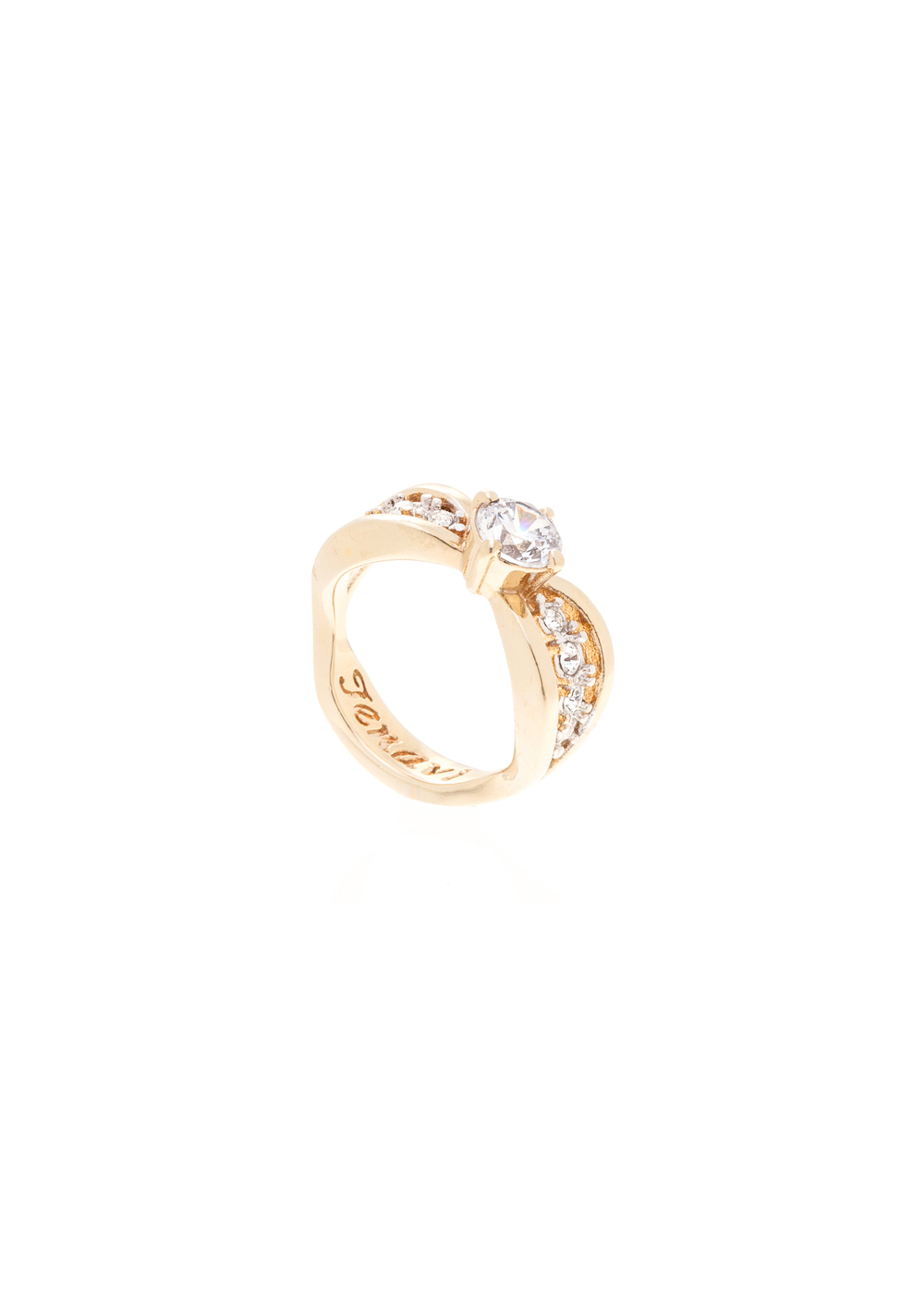 "Яльба" кольцо в золотом покрытии из коллекции "Teona" от Jenavi