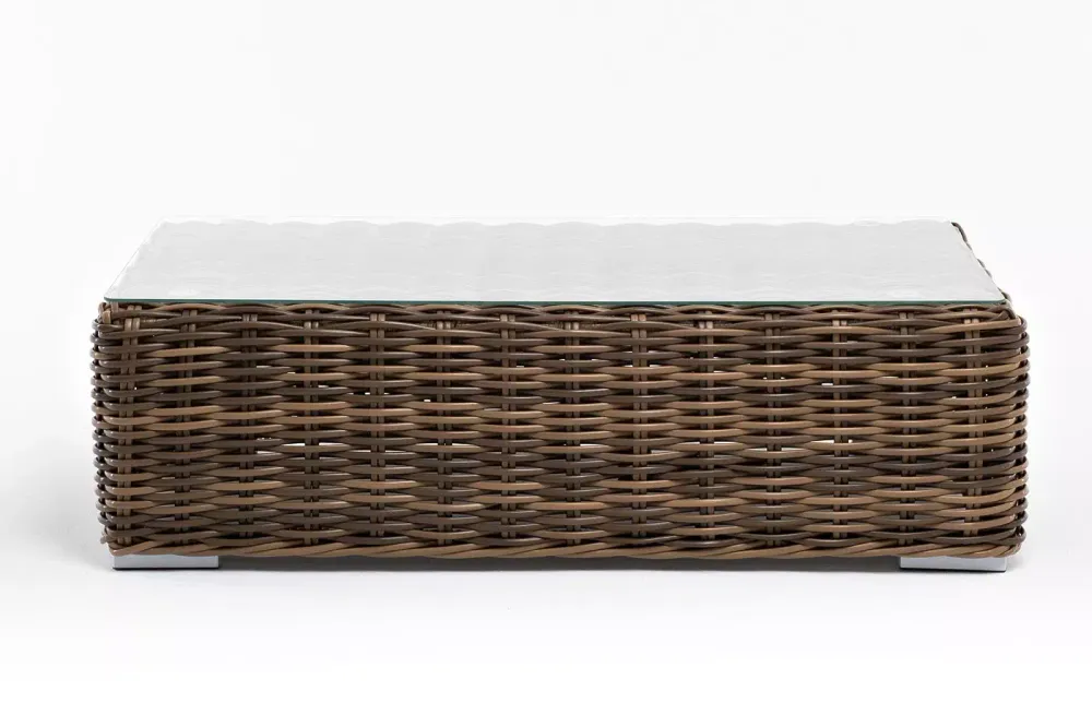 "Палермо" журнальный столик из искусственного ротанга, цвет соломенный