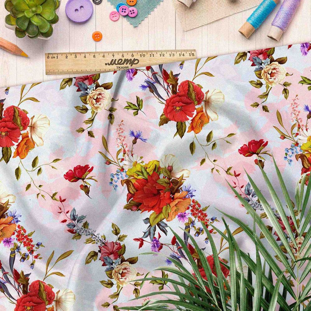 Ткань атлас страстное поле