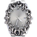 KIOSK Y2K Trendy Fashion Retro Wrist Watch Silver Luxury American Fossil Quartz Movement Stainless Steel Watchband