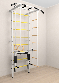 Шведская стенка Sv Pro 803 (Турник Pro/Брусья/стойка/Канат/Kольца/Лестница)